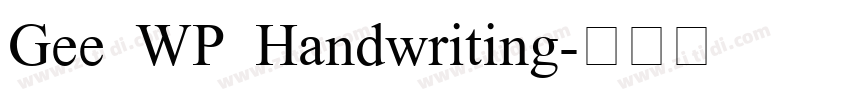 Gee WP Handwriting字体转换